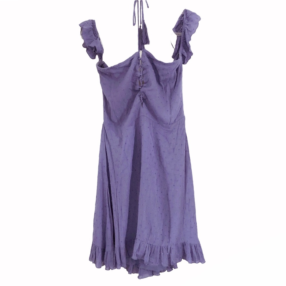 Fanco purple mini ruffles dress - Picture 2 of 9